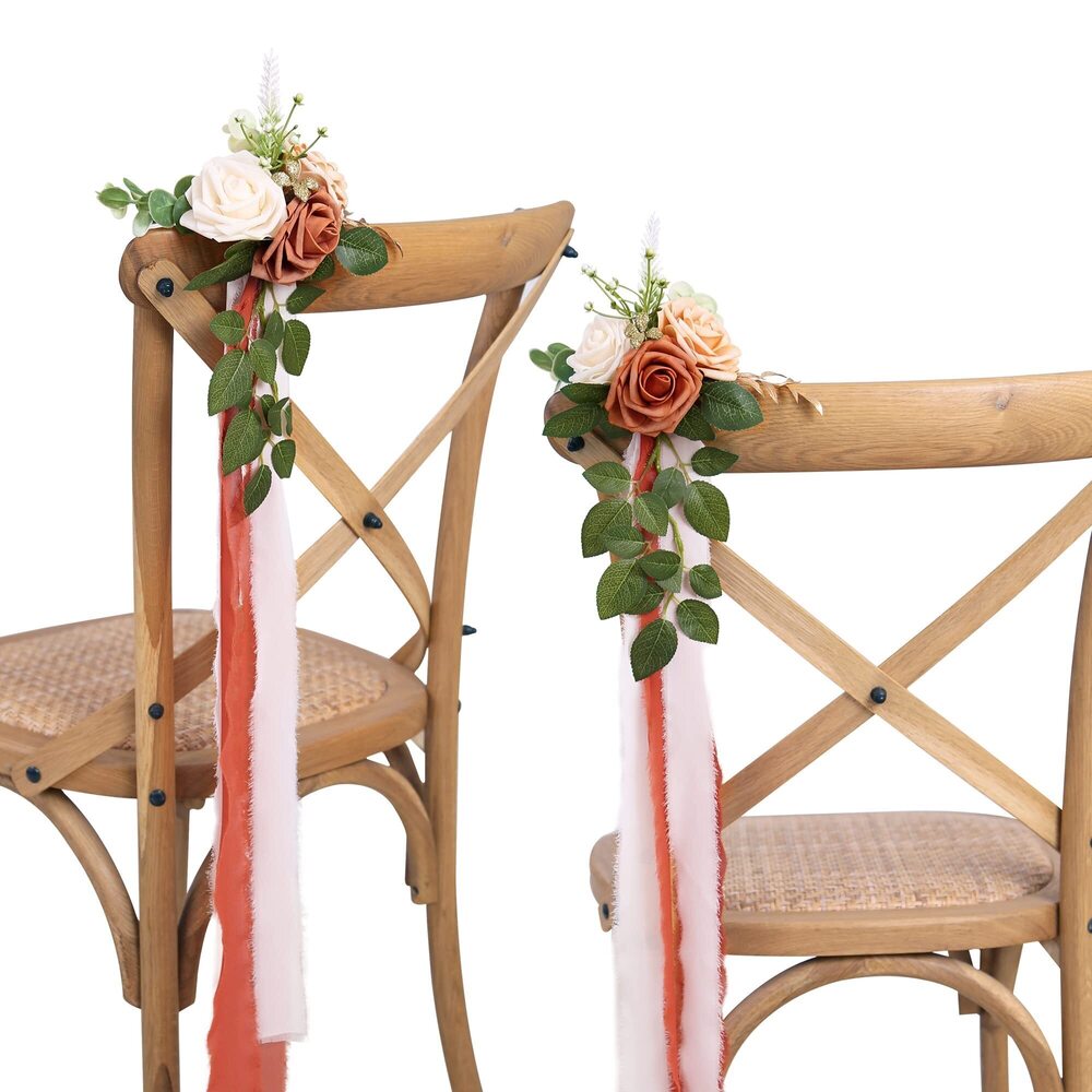 2612 Wedding Aisle Decorations for Wedding Ceremony Set of 10 Pew Flowers